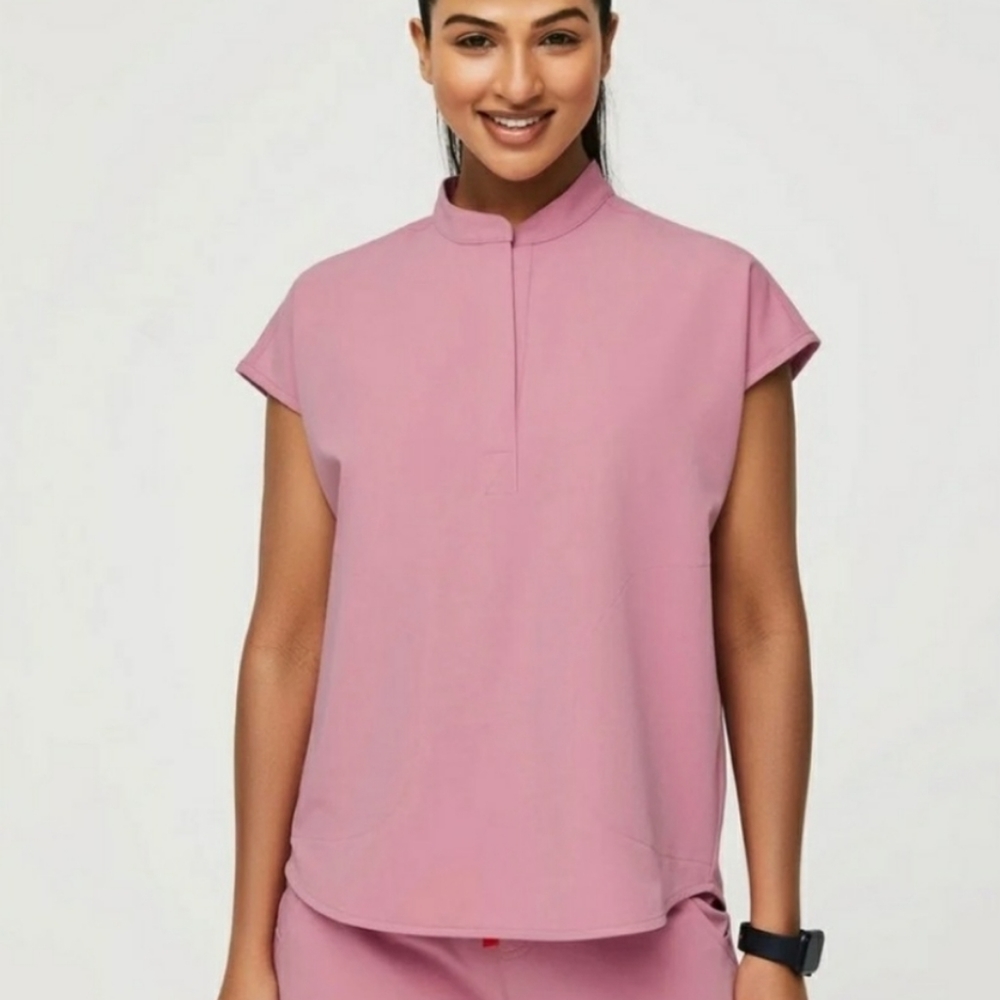 Figs Chalk Pink Rafael Top XXS